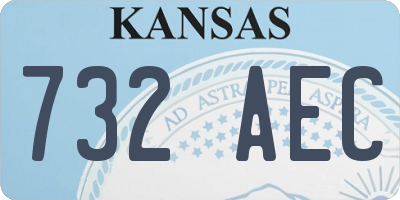 KS license plate 732AEC