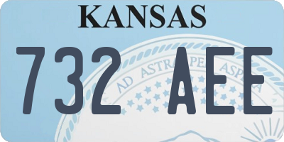 KS license plate 732AEE
