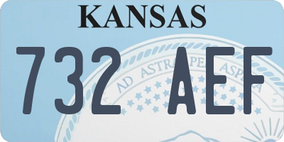KS license plate 732AEF