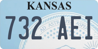 KS license plate 732AEI