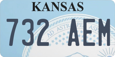 KS license plate 732AEM