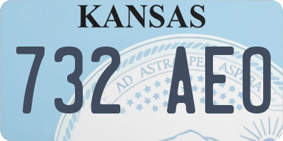 KS license plate 732AEO