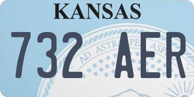 KS license plate 732AER