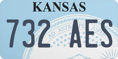 KS license plate 732AES