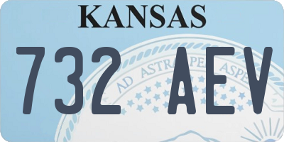 KS license plate 732AEV