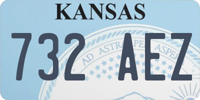 KS license plate 732AEZ