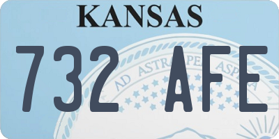 KS license plate 732AFE