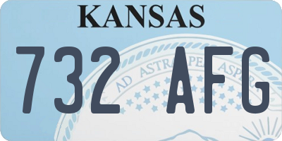 KS license plate 732AFG