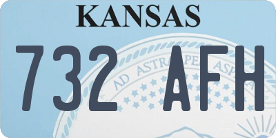 KS license plate 732AFH