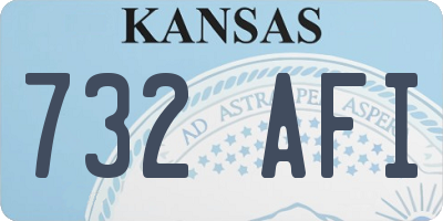 KS license plate 732AFI