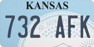 KS license plate 732AFK