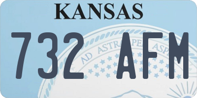 KS license plate 732AFM