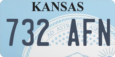 KS license plate 732AFN