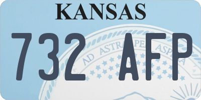 KS license plate 732AFP