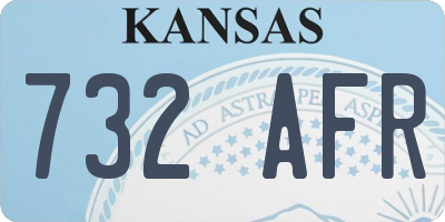 KS license plate 732AFR