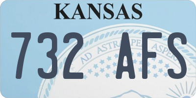 KS license plate 732AFS