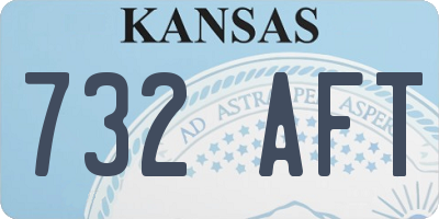 KS license plate 732AFT