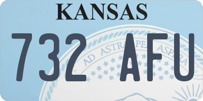 KS license plate 732AFU