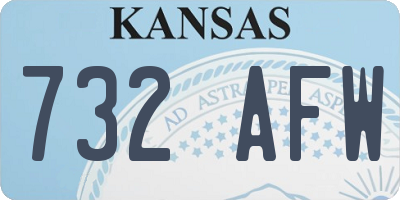 KS license plate 732AFW