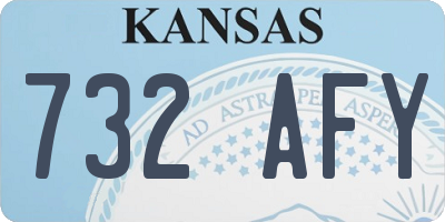 KS license plate 732AFY