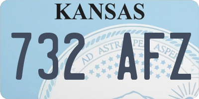 KS license plate 732AFZ