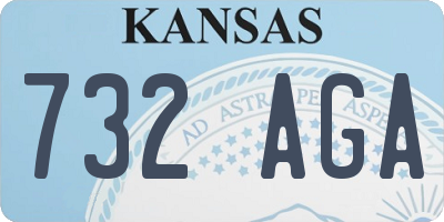 KS license plate 732AGA