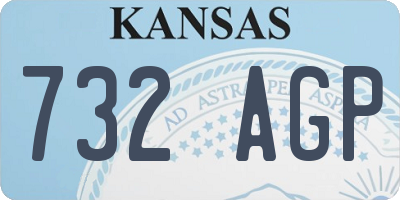 KS license plate 732AGP