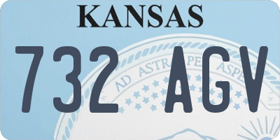 KS license plate 732AGV