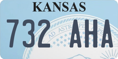 KS license plate 732AHA