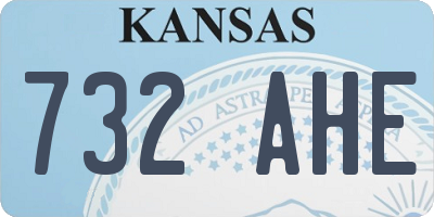 KS license plate 732AHE