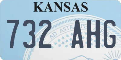 KS license plate 732AHG