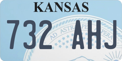KS license plate 732AHJ