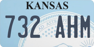KS license plate 732AHM