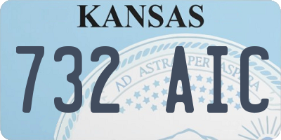 KS license plate 732AIC