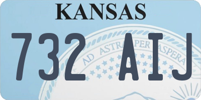 KS license plate 732AIJ