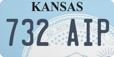 KS license plate 732AIP