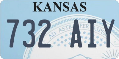 KS license plate 732AIY