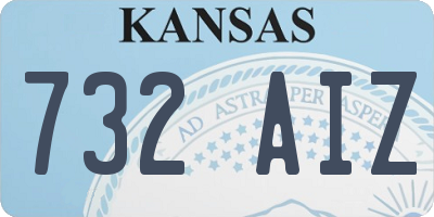 KS license plate 732AIZ