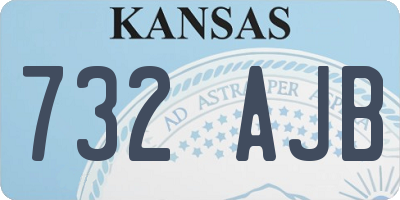 KS license plate 732AJB