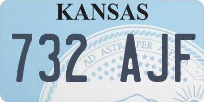 KS license plate 732AJF