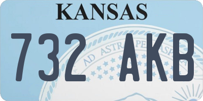 KS license plate 732AKB