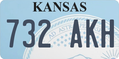 KS license plate 732AKH