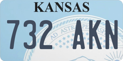 KS license plate 732AKN