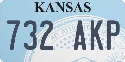 KS license plate 732AKP