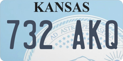 KS license plate 732AKQ
