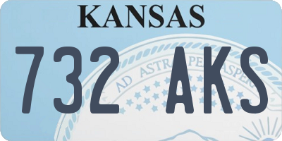 KS license plate 732AKS