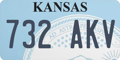 KS license plate 732AKV