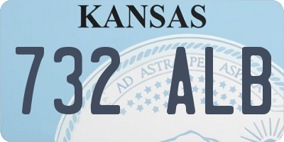 KS license plate 732ALB