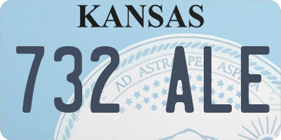 KS license plate 732ALE