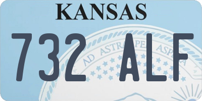 KS license plate 732ALF